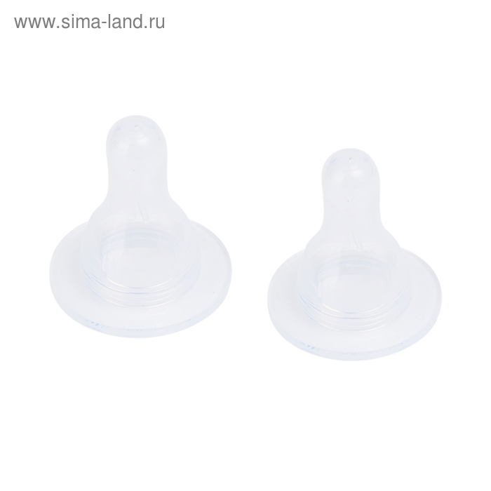 Соска силиконовая универсальная антиколиковая, набор 2 шт, переменный поток, от 3 мес. - Фото 1