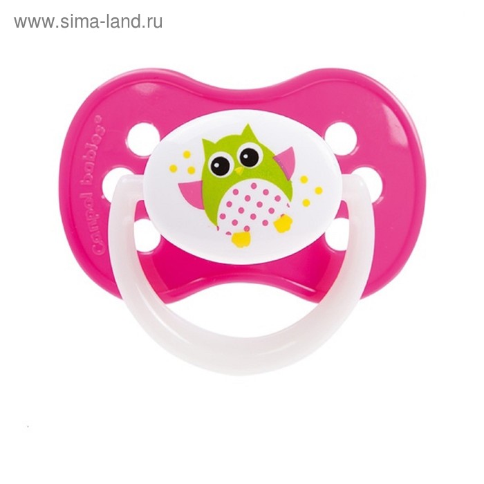 Соска - пустышка силиконовая симметричная Owl, от 0 до 6 мес., цвет МИКС - Фото 1