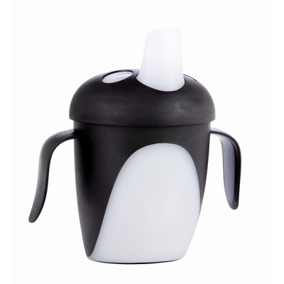 Чашка-непроливайка Penguins, 240 мл, от 9 мес., цвет чёрный