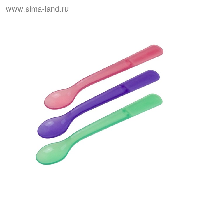 Ложки для кормления, меняют цвет, набор 3 штуки, от 4 мес. - Фото 1