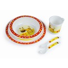 Набор детской посуды, 5 предметов: миска, тарелка, кружка, вилка и ложка, от 12 мес., цвета МИКС - Фото 3