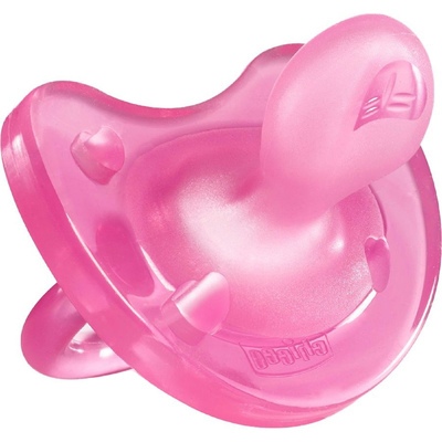 Соска - пустышка силиконовая ортодонтическая Physio Soft, от 0 до 6 мес., цвет розовый