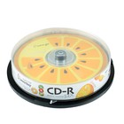 Диск CD-R Smartbuy Fresh-Orange, 52х, 700 Мб, Cake Box, 10 шт - Фото 1