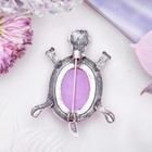 Брошь черепаха «Аметист» в чернёном серебре - Фото 2