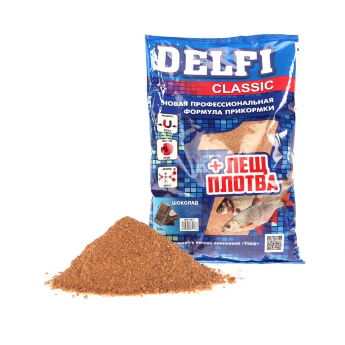 Прикормка DELFI Classic, лещ-плотва, шоколад, 800 г - Фото 1