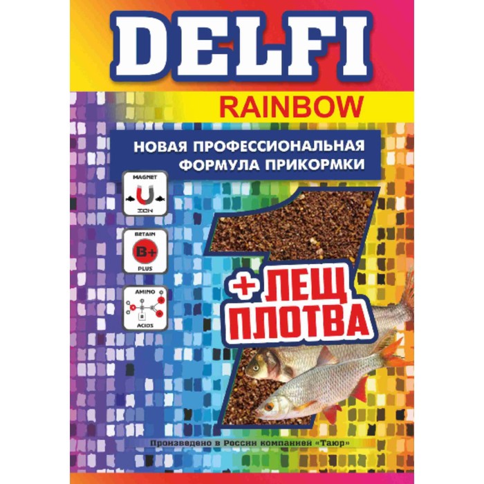 Прикормка DELFI Rainbow, лещ-плотва, анис, ваниль, зелёная, 800 г