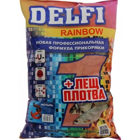 Прикормка DELFI Rainbow, лещ-плотва, мотыль, красная, 800 г