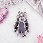 Брошь муха-цокотуха «Агат чёрный» в чернёном серебре - Фото 2