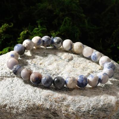 Браслет шар №8 «Содалит» ,d=5.2 см