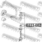Тяга стабилизатора передняя febest 0223-002 - Фото 2