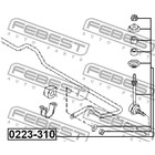 Тяга стабилизатора передняя febest 0223-310 - Фото 2
