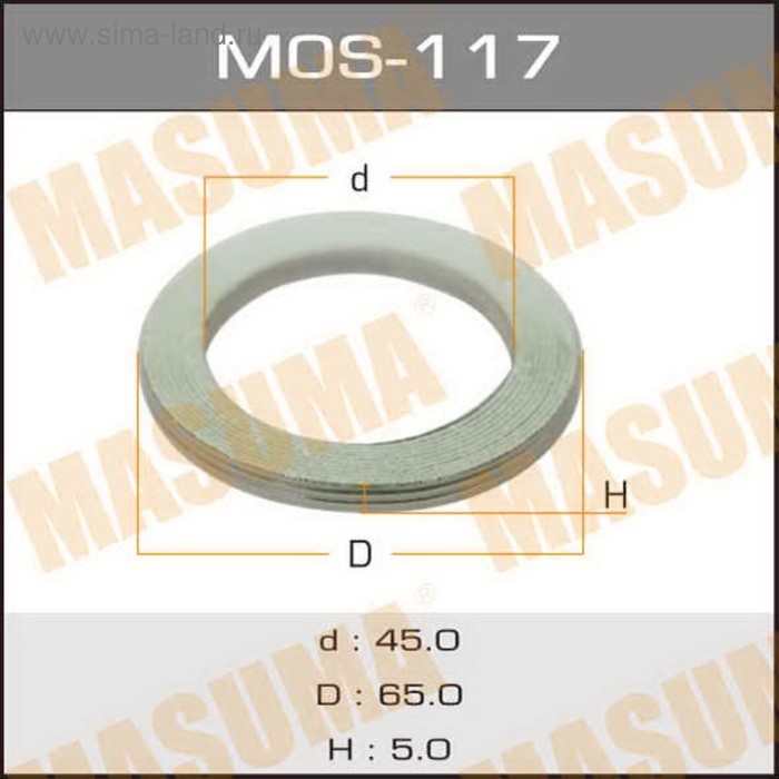 Уплотнительное кольцо под выхлопной коллектор MASUMA MOS117 - Фото 1