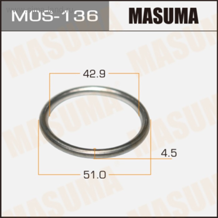 Кольцо глушителя  Masuma MOS136 - Фото 1