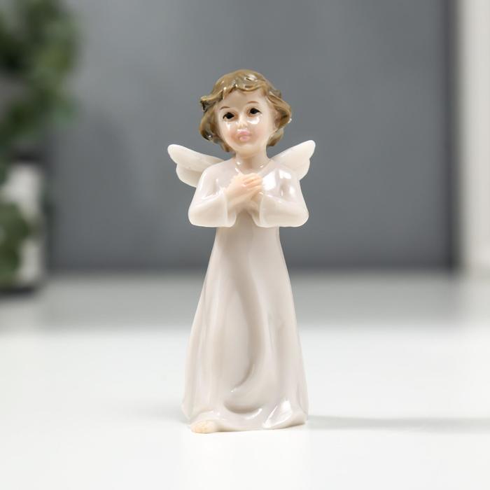 Сувенир полистоун "Ангел в белом" лак 9,5х4х4 см - Фото 1