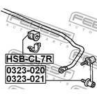 Втулка заднего стабилизатора d14 febest hsb-cl7r - Фото 2