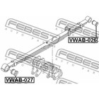 Сайлентблок рессоры febest vwab-027 - Фото 2