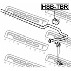 Втулка заднего стабилизатора d19 febest hsb-tbr - Фото 2