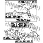 Сайлентблок передний переднего рычага febest tab-lh154ff - Фото 2