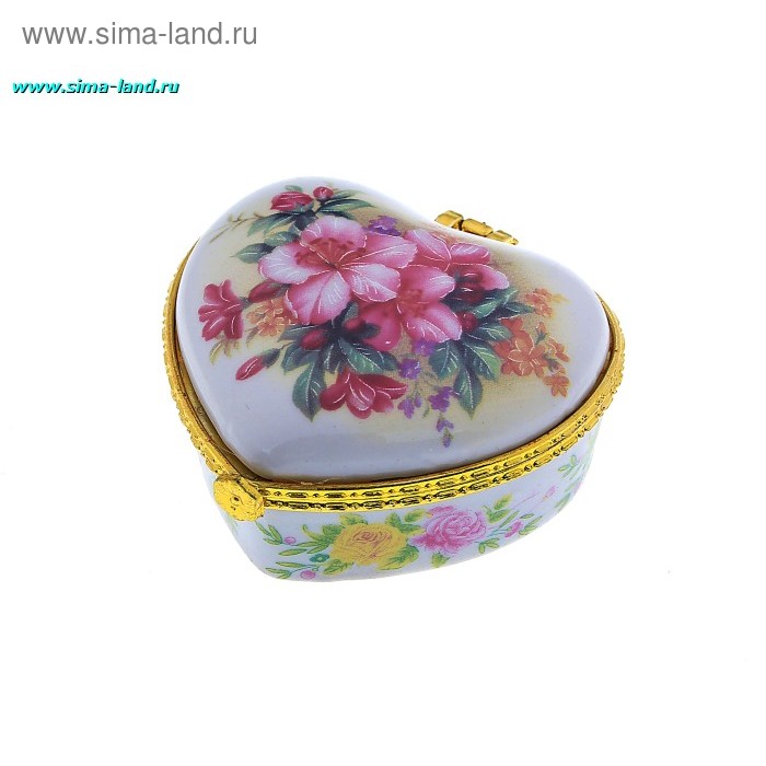 шкатулка керамика лилии 6,5*6*3 см - Фото 1