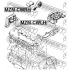 Подушка двигателя правая (гидравлическая) febest mzm-cwrh - Фото 2