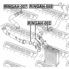 Кольцо уплотнительное воздушного патрубка FEBEST ringah-007 - Фото 2