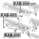 Сайлентблок переднего нижнего рычага febest kab-005 - Фото 2