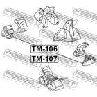 Подушка двигателя передняя 5vzfe febest tm-106 - Фото 2