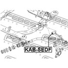 Сайлентблок переднего нижнего рычага febest kab-sedf - Фото 2