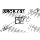 Подшипник подвесной карданного вала febest sbcb-002 - Фото 2