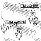 Подушка двигателя передняя (гидравлическая) febest tm-gx93fr - Фото 2