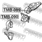 Сайлентблок левой подушки двигателя febest tmb-090 - Фото 2