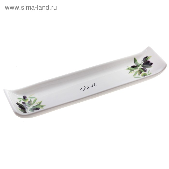 Блюдо для оливок/солений, лодочка, "Оливки", с вилочками - Фото 1