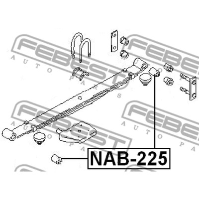 Сайлентблок задней рессоры febest nab-225