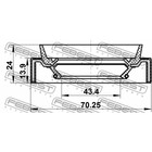 Сальник коробки скоростей 45x70x14x24 febest 95jas-45701424r - Фото 2