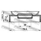 Сальник привода 39x72.3x11.2x18.3 febest 95pay-40721118x - Фото 2
