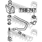 Втулка заднего стабилизатора d23 febest tsb-767 - Фото 2