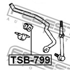 Втулка заднего стабилизатора d20 febest tsb-799 - Фото 2
