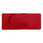 Зажим для денег, металлический, овальный, красный - Фото 1