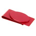 Зажим для денег, металлический, овальный, красный - Фото 2