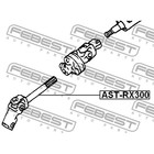 Вал карданный рулевой нижний febest ast-rx300 - Фото 2