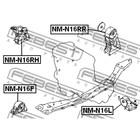 Подушка двигателя задняя febest nm-n16rr - Фото 2