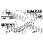 Подушка двигателя задняя febest nm-p12rr - Фото 2