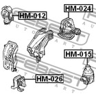 Подушка двигателя передняя at febest hm-026 - Фото 2