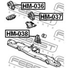 Подушка двигателя передняя mt febest hm-038 - Фото 2