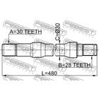 Полуось правая 30x480x28 febest 2212-sor - Фото 2