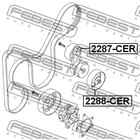 Ролик обводной febest 2288-cer - Фото 2