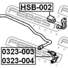 Втулка заднего стабилизатора d18 febest hsb-002 - Фото 2
