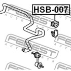 Втулка переднего стабилизатора d26 febest hsb-007 - Фото 2