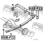 Втулка задней рессоры передняя febest nsb-f22 - Фото 2