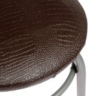 Табурет для кухни «Клик Мебель. Кольцо», искусственная кожа, цвет серебристый металлик/шоколадная рептилия - Фото 2